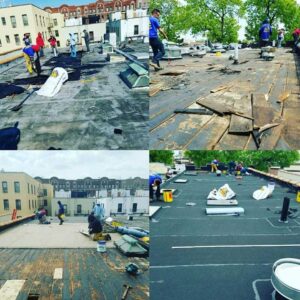 Goldenberg-Roofing-NYC-team-members-doing-repairing-and-replacements